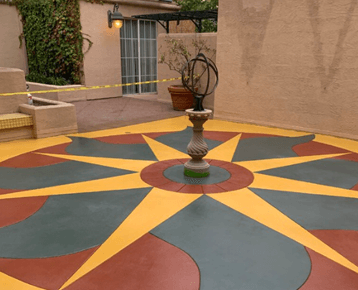 Courtyard 3: New ADA Compliant Concrete, Recreate Color & Pattern